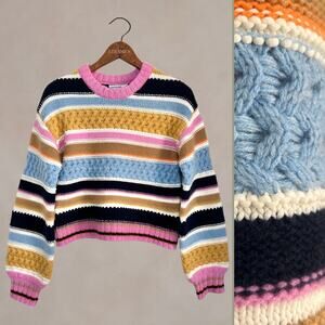 Unsubscribed Cashmere Striped Sweater XS – Relaxed & Cropped Fit